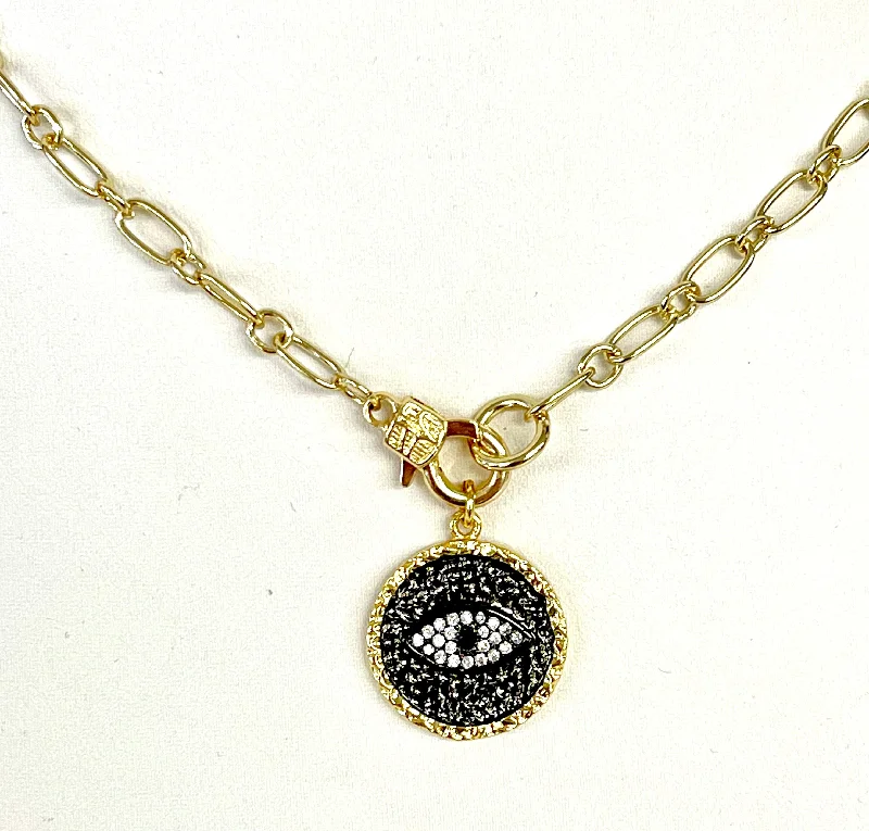 2-Tone Evil Eye Disc Charm