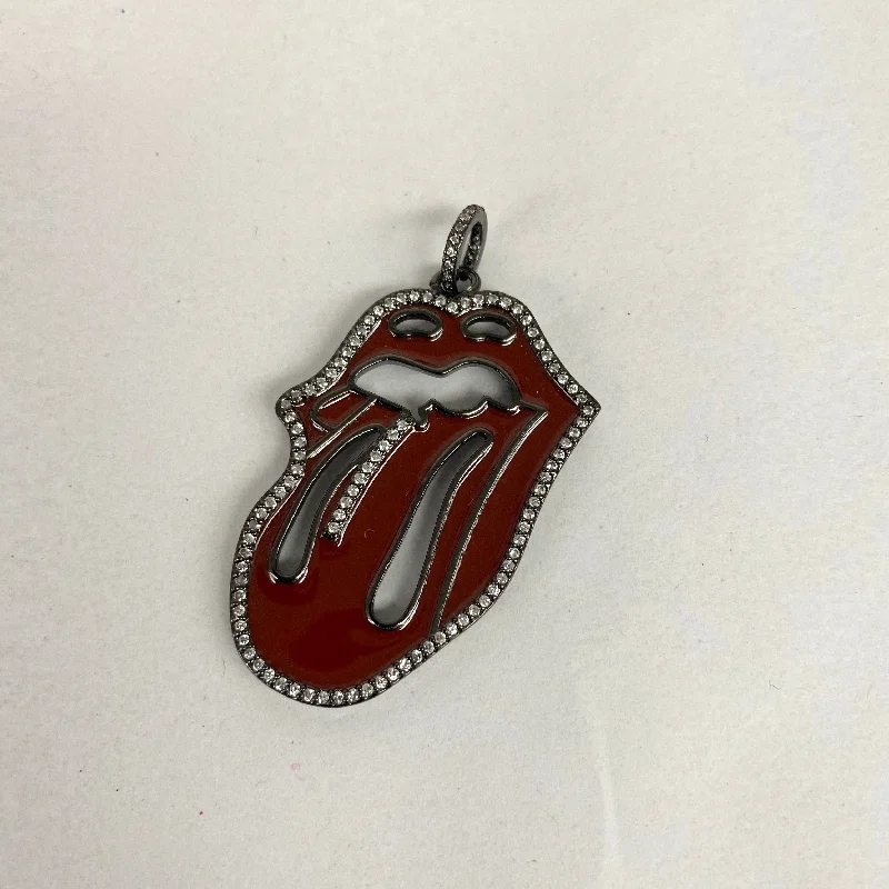 Red Enamel Tongue Charm