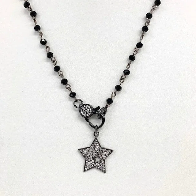 Sterling Silver Pave Star Charm