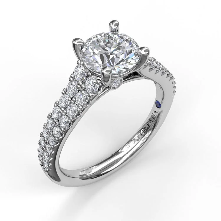 Double Row Graduated Engagement Ring