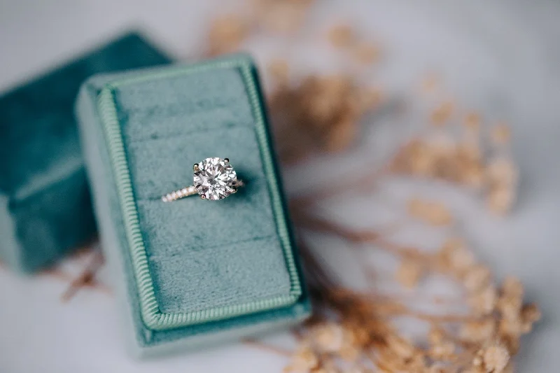 Lab Grown Diamond Hidden Halo Engagement Ring