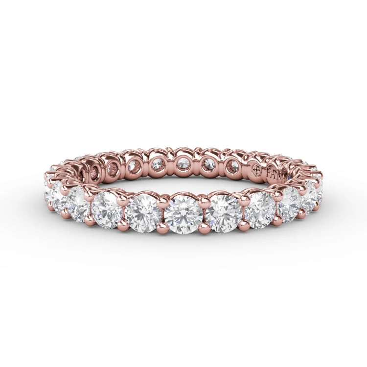 Stunning Shared Prong Eternity Band