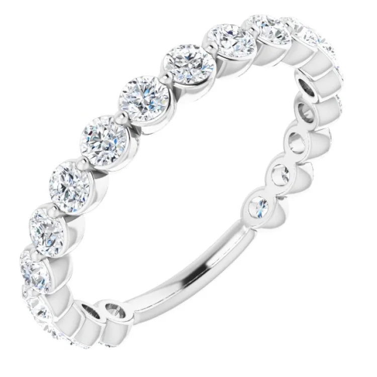 Platinum 1 1/6 CTW Natural Diamond Anniversary Band