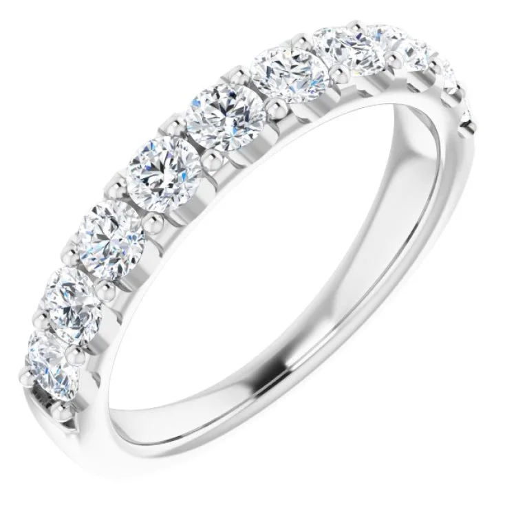 14K White 1 CTW Natural Diamond Anniversary Band