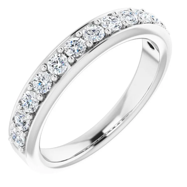 Platinum 5/8 CTW Natural Diamond Anniversary Band