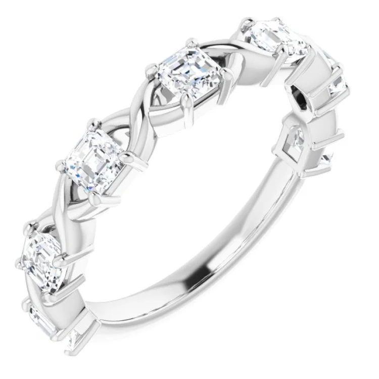 Platinum 1 1/8 CTW Natural Diamond Anniversary Band