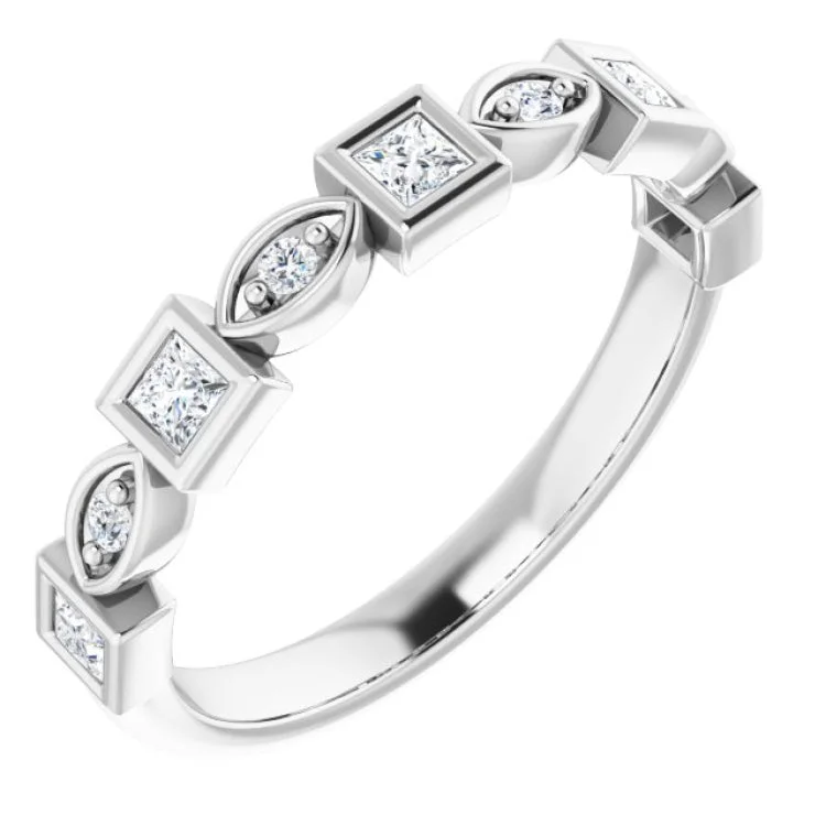 Platinum 1/3 CTW Natural Diamond Anniversary Band