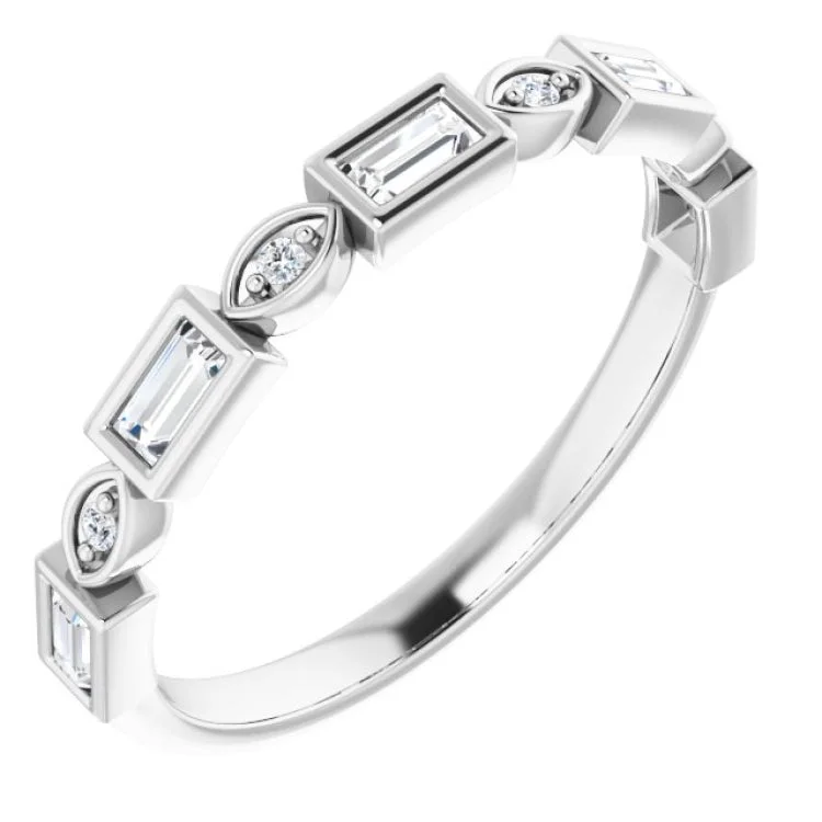 Platinum 1/5 CTW Natural Diamond Anniversary Band