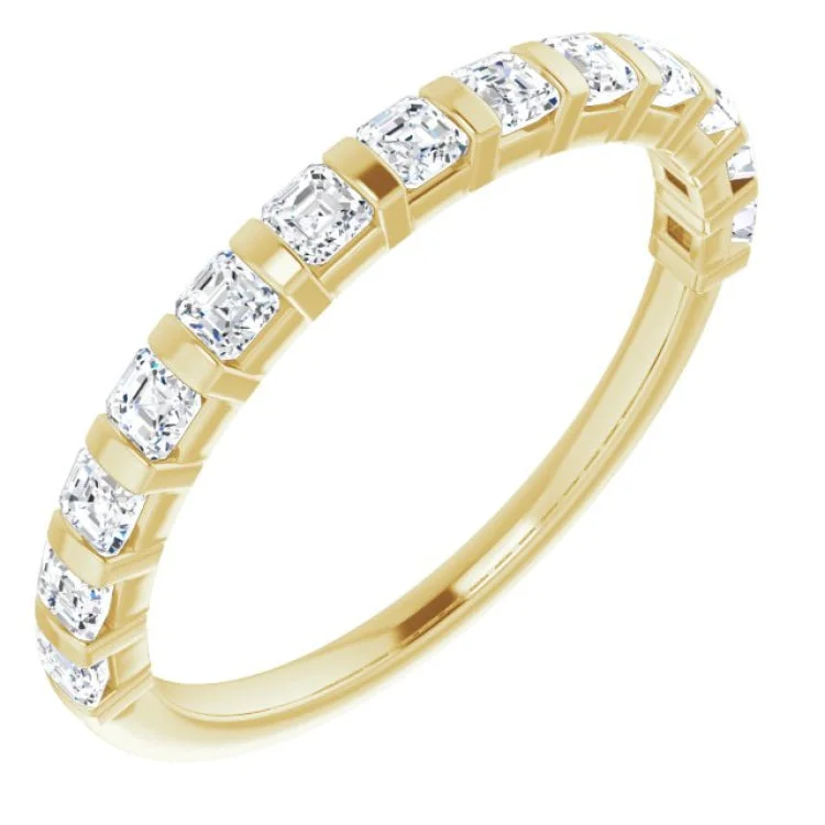 14K Yellow 5/8 CTW Natural Diamond Anniversary Band