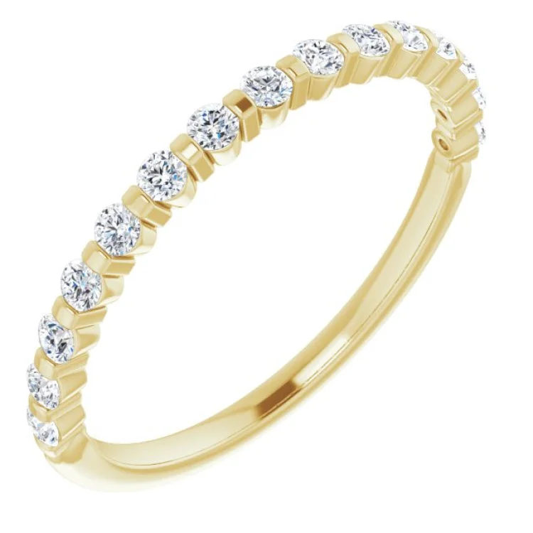 14K Yellow 1/4 CTW Natural Diamond Anniversary Band