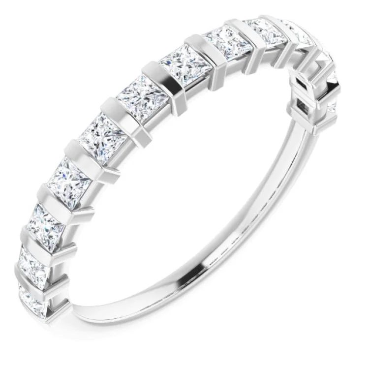 Platinum 5/8 CTW Natural Diamond Anniversary Band