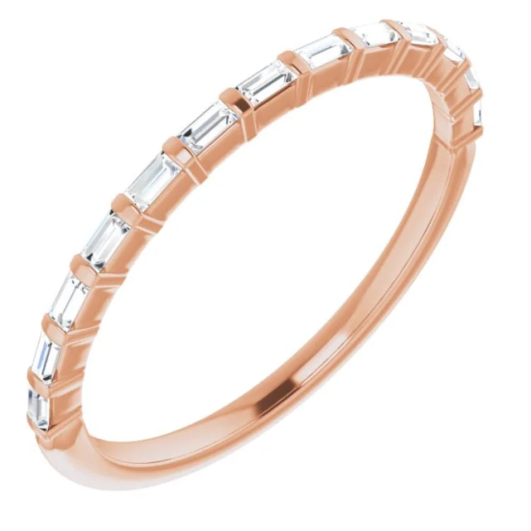 14K Rose 1/5 CTW Natural Diamond Anniversary Band