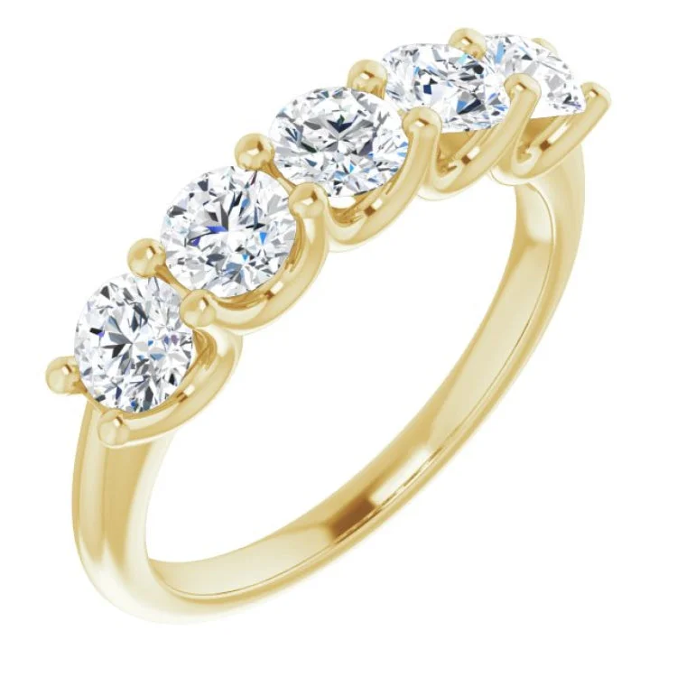 14K Yellow 1 1/3 CTW Natural Diamond Anniversary Band