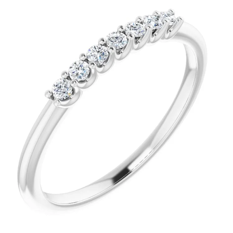 Platinum 1/10 CTW Natural Diamond Anniversary Band