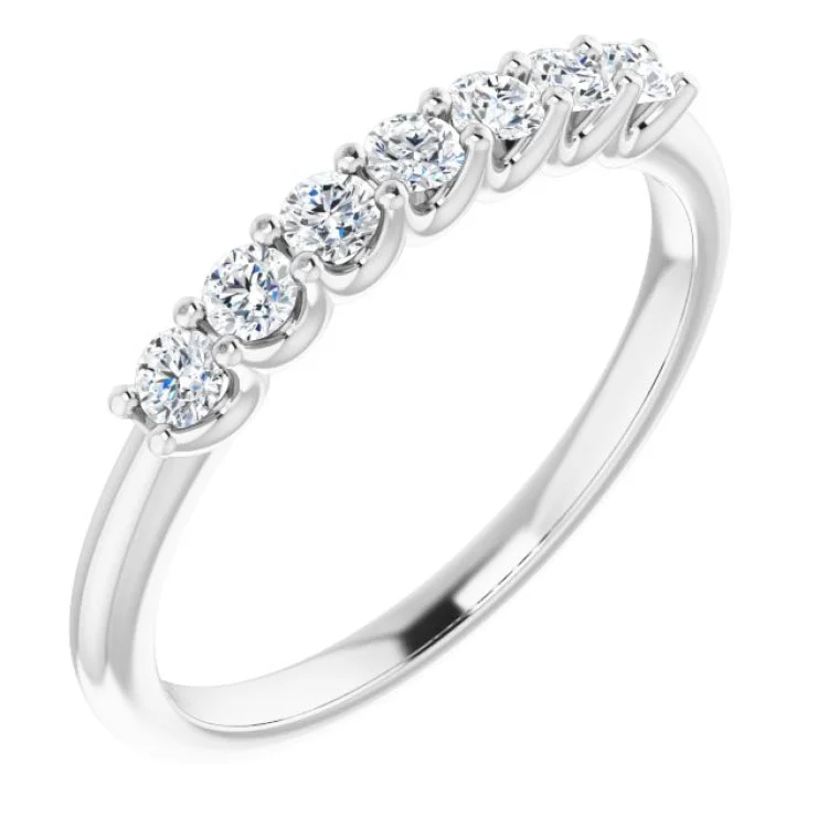 14K White 1/3 CTW Natural Diamond Anniversary Band