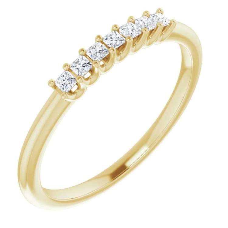 14K Yellow 1/6 CTW Natural Diamond Anniversary Band