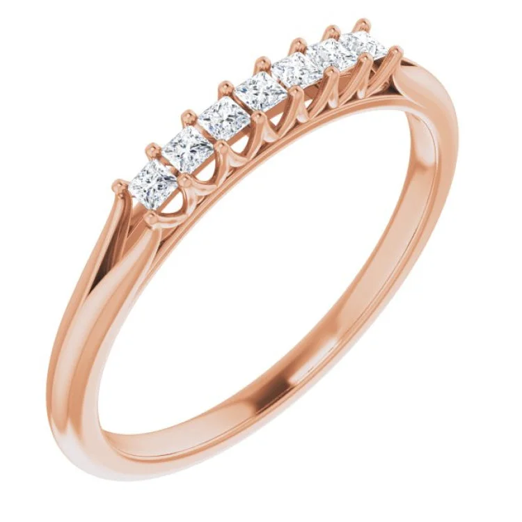 14K Rose 1/6 CTW Natural Diamond Anniversary Band