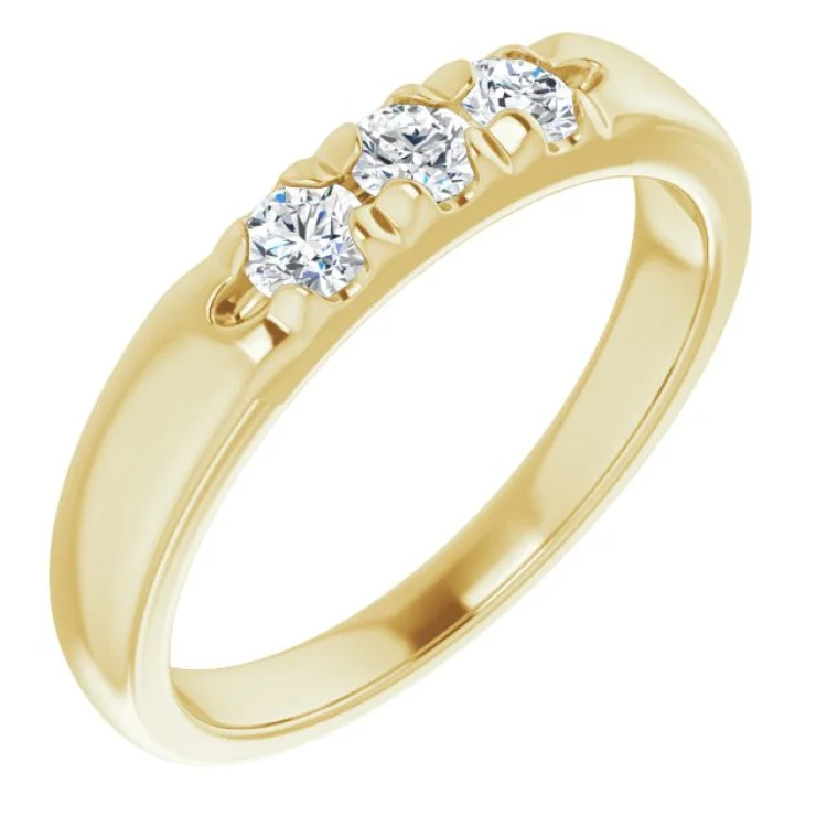 14K Yellow 1/3 CTW Natural Diamond Anniversary Band