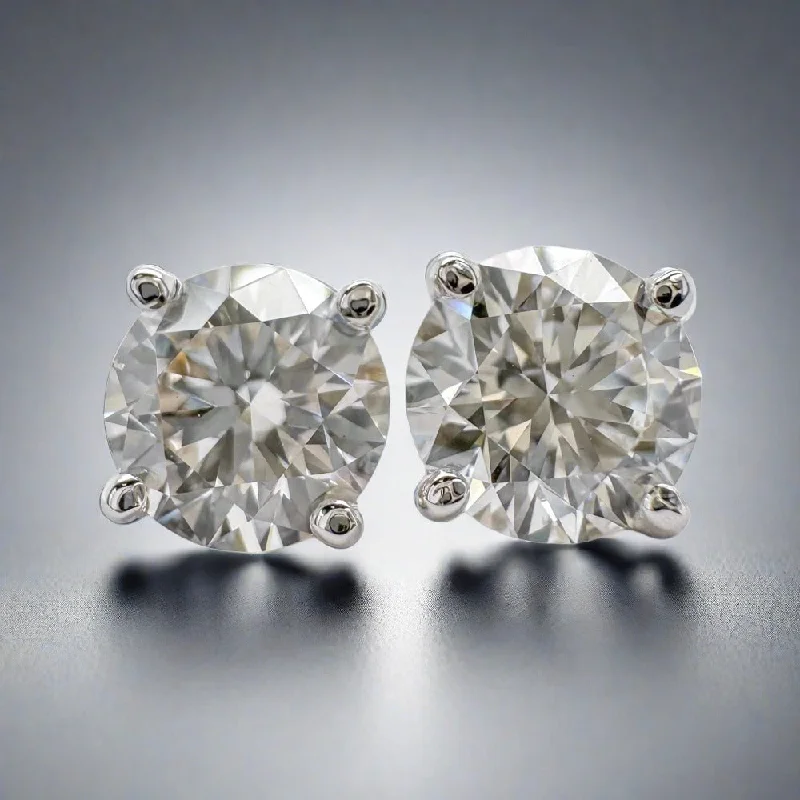 14K W Gold 1.00ctw F/VS1 Lab-Created Diamond Stud Earrings