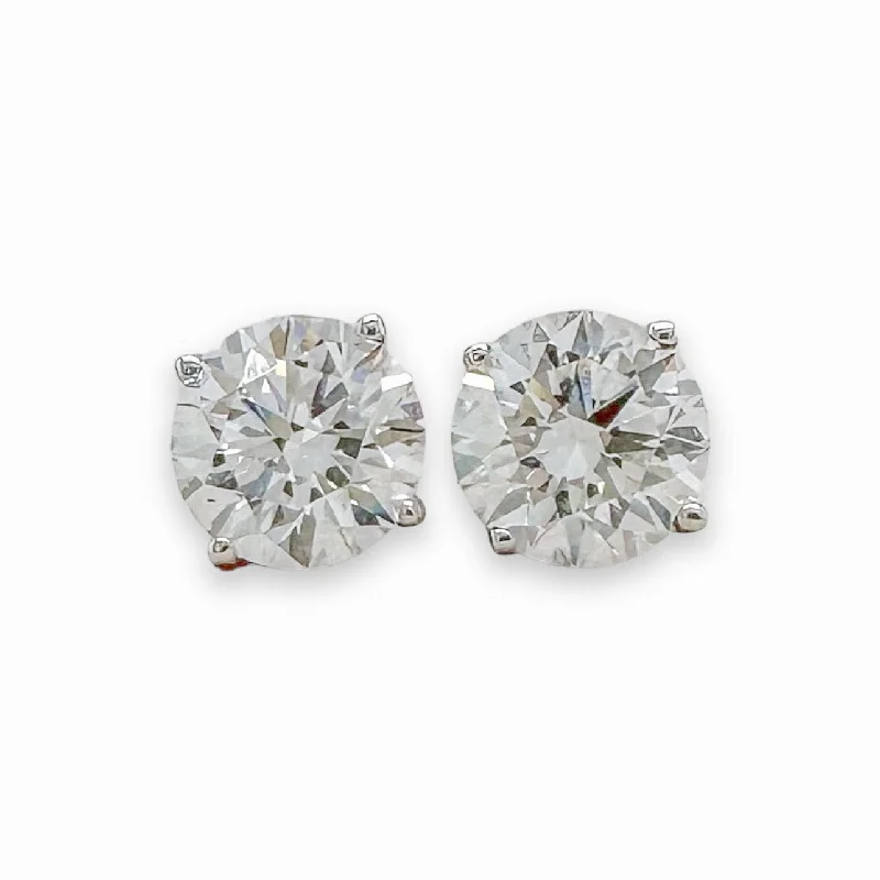 14K W Gold 2.02ctw Lab-Created Diamond Stud Earrings E/VS2