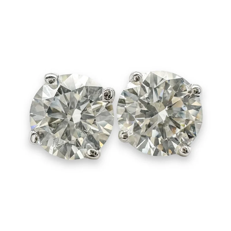 14K W Gold 2.27ctw Lab-Created Diamond Stud Earrings F/VS2