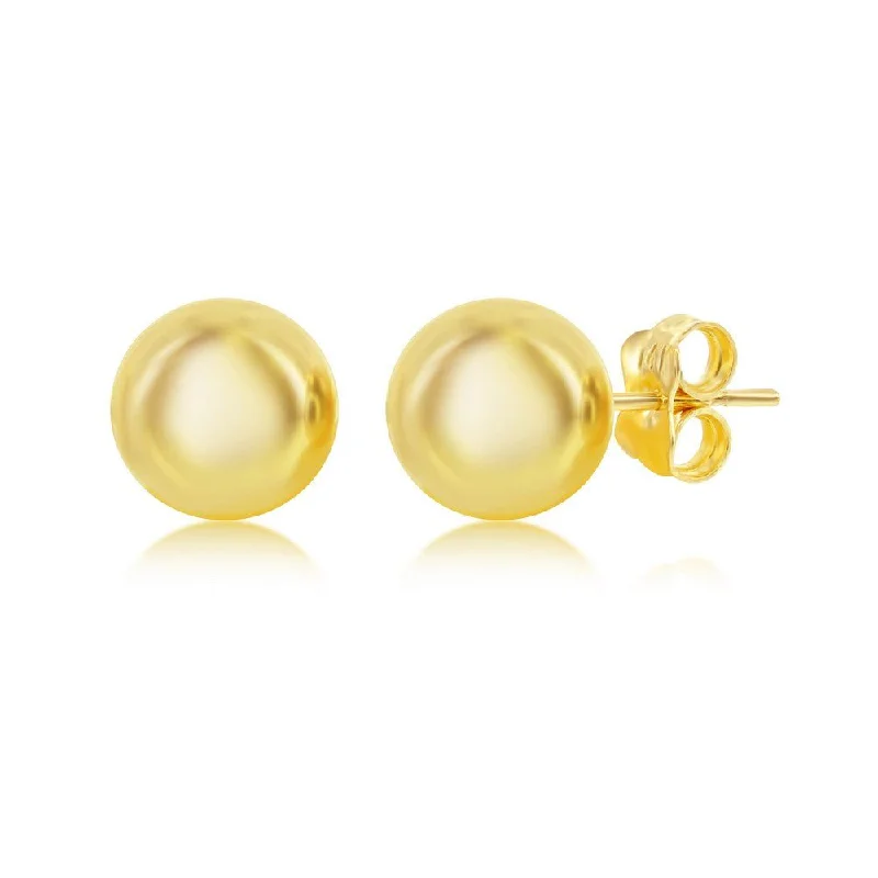 14K Y Gold 10mm Ball Stud Earrings