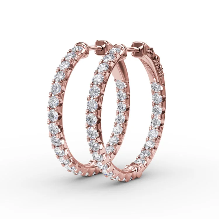 2.07ct Diamond Hoop Earrings