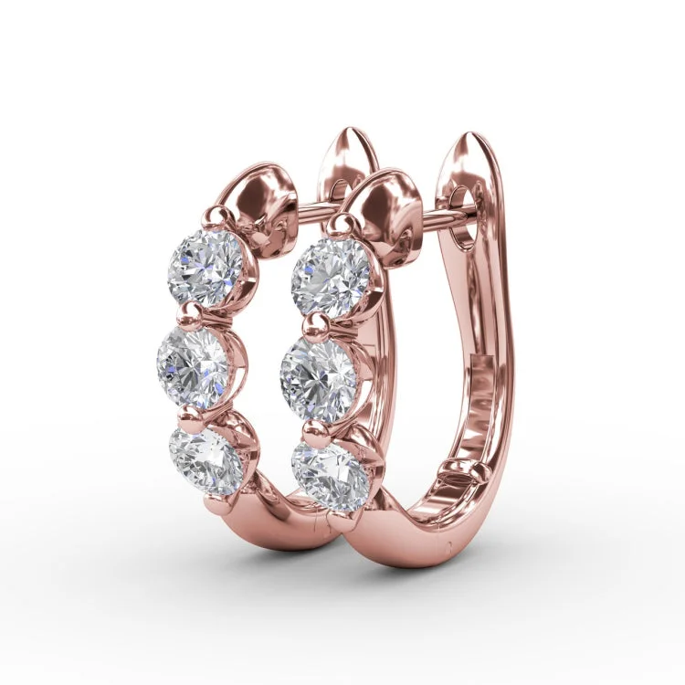 Dainty and Delightful Diamond Hoop Earrings