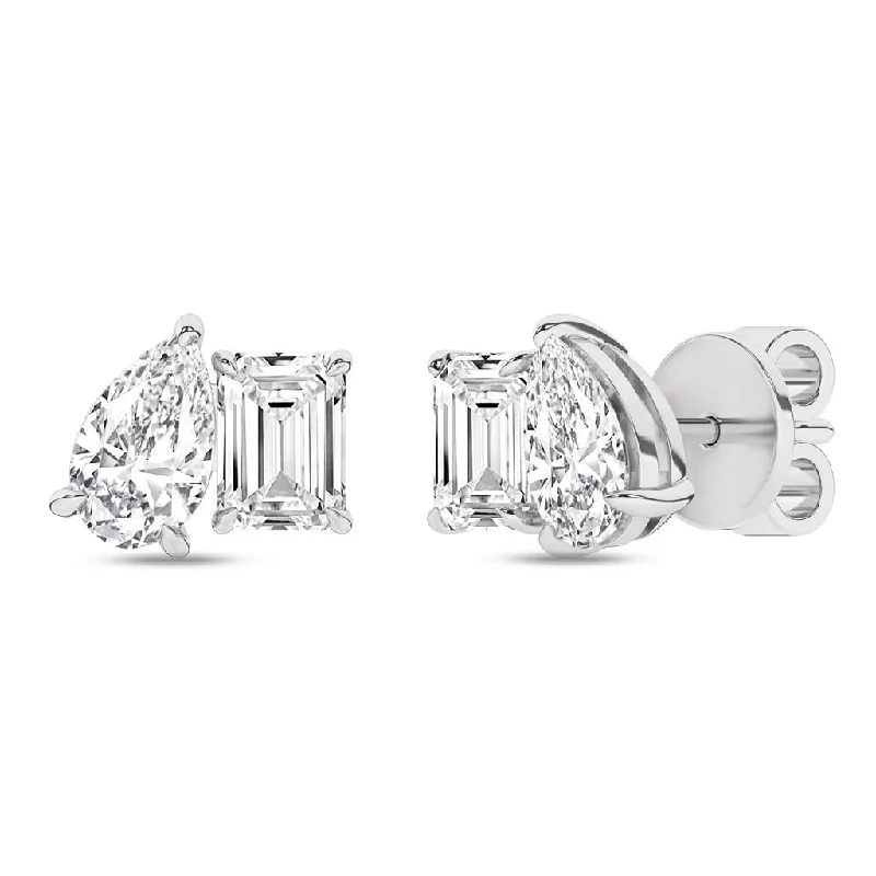 14KW T=2.00CT E-FVS1B LABGROWN TOI ET MOI STUD EARRINGS