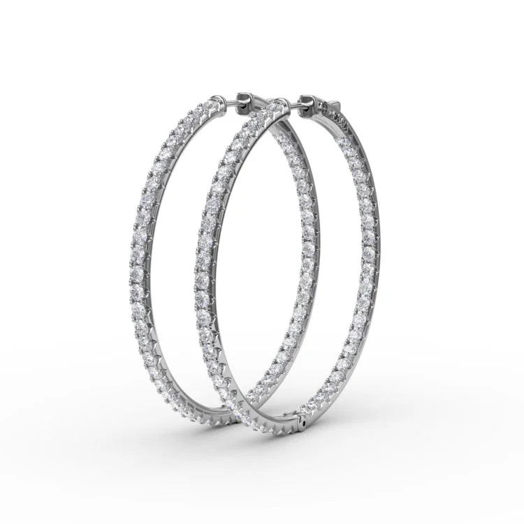 4.32ct Diamond Hoop Earrings