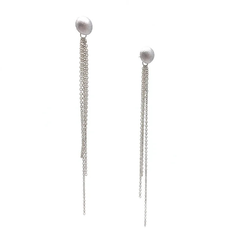 Silver Disc Earring Jacket