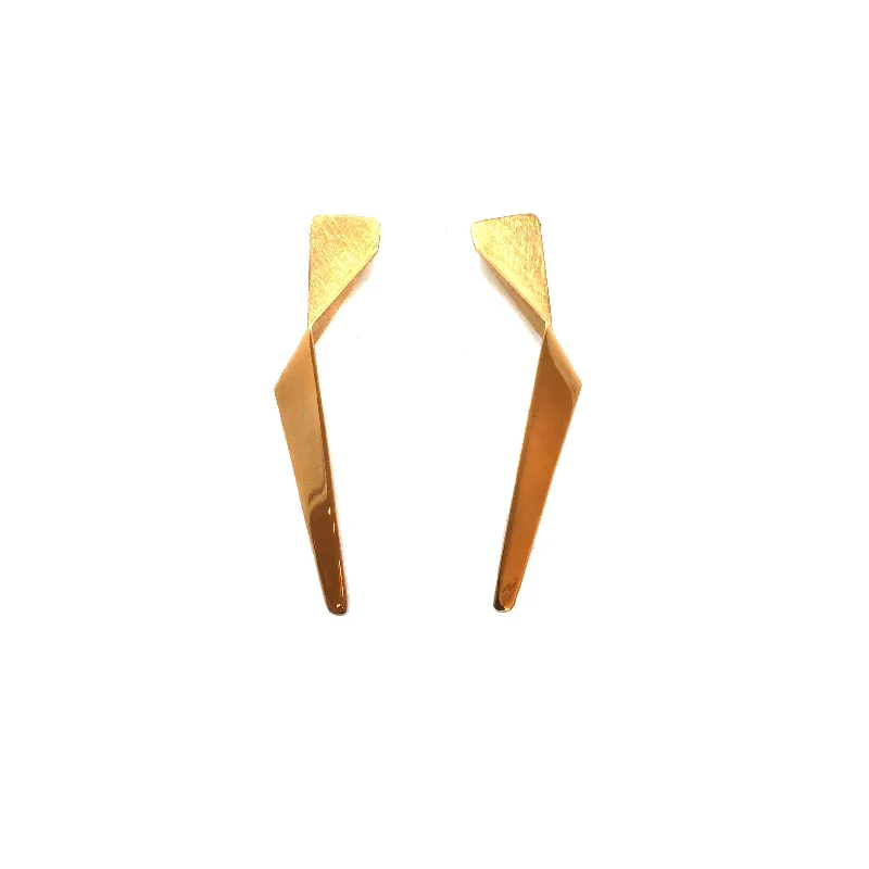 Gold Angle Earrings