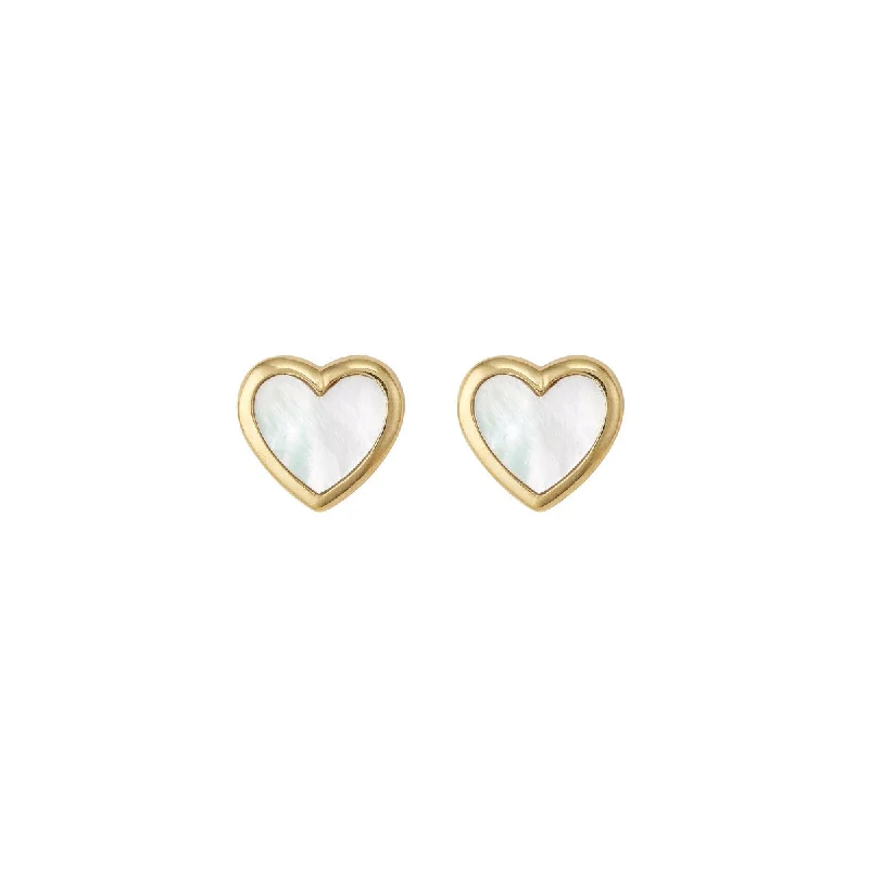 Heart Stud 14K Mother of Pearl