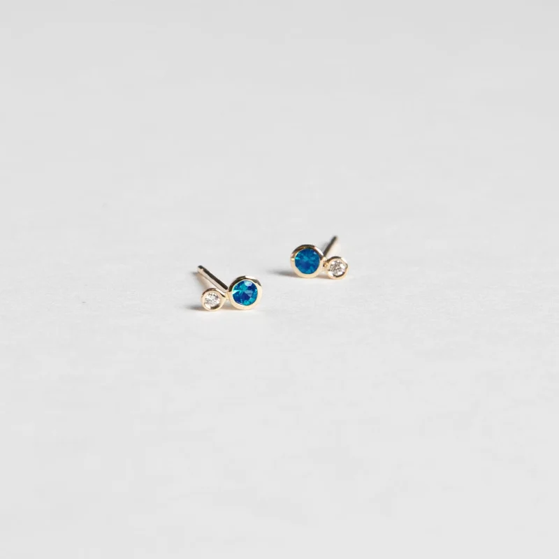 Kiki Stud Earrings with Topaz