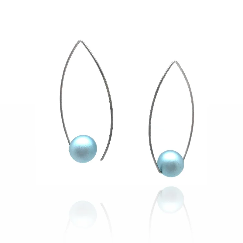 Light Blue Inverted Sphere Earrings