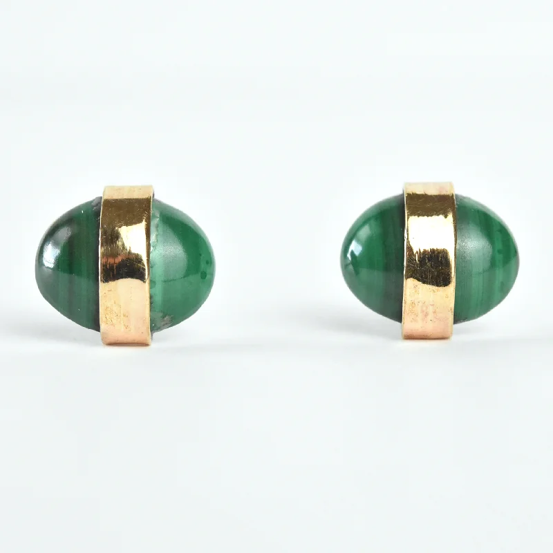 Malachite Stud Earrings