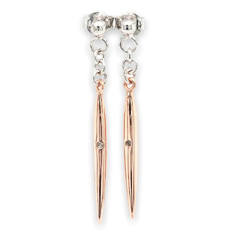 RGP Sterling Diamond Drop Earrings