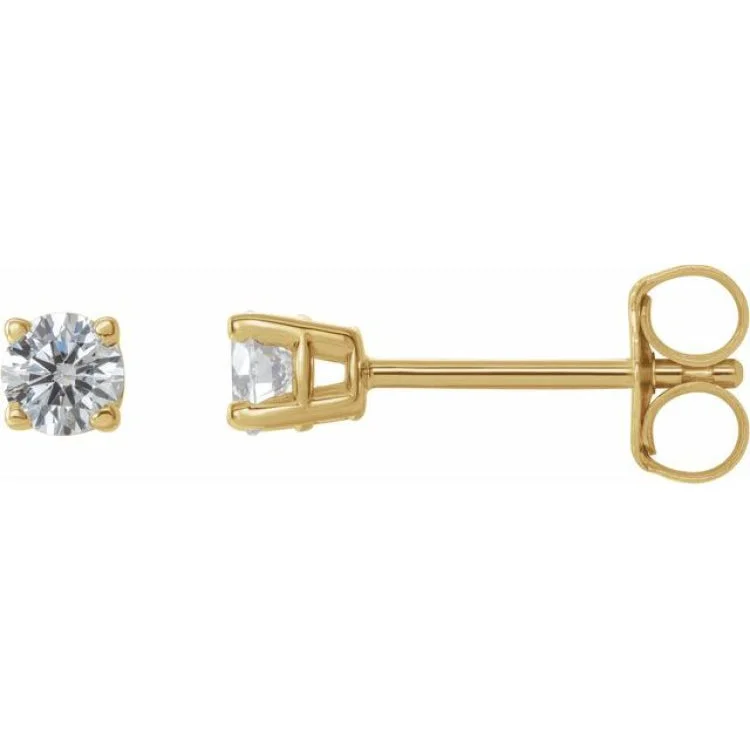 14K Yellow 1/4 CTW Natural Diamond Stud Earrings