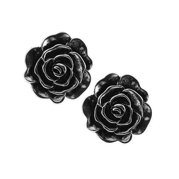 2028 Jewelry Antiqued Flower Stud Earrings