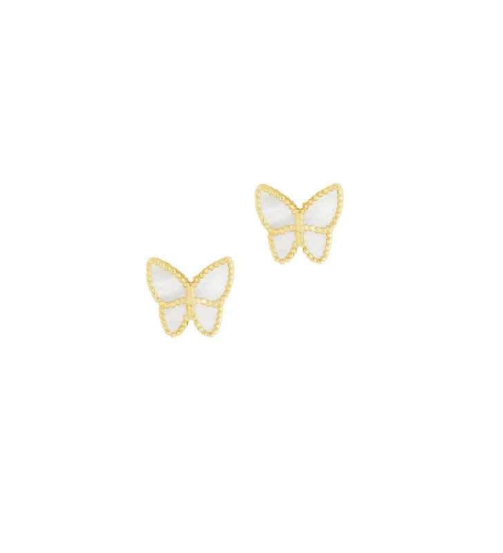 SS-MOP Butterfly Stud