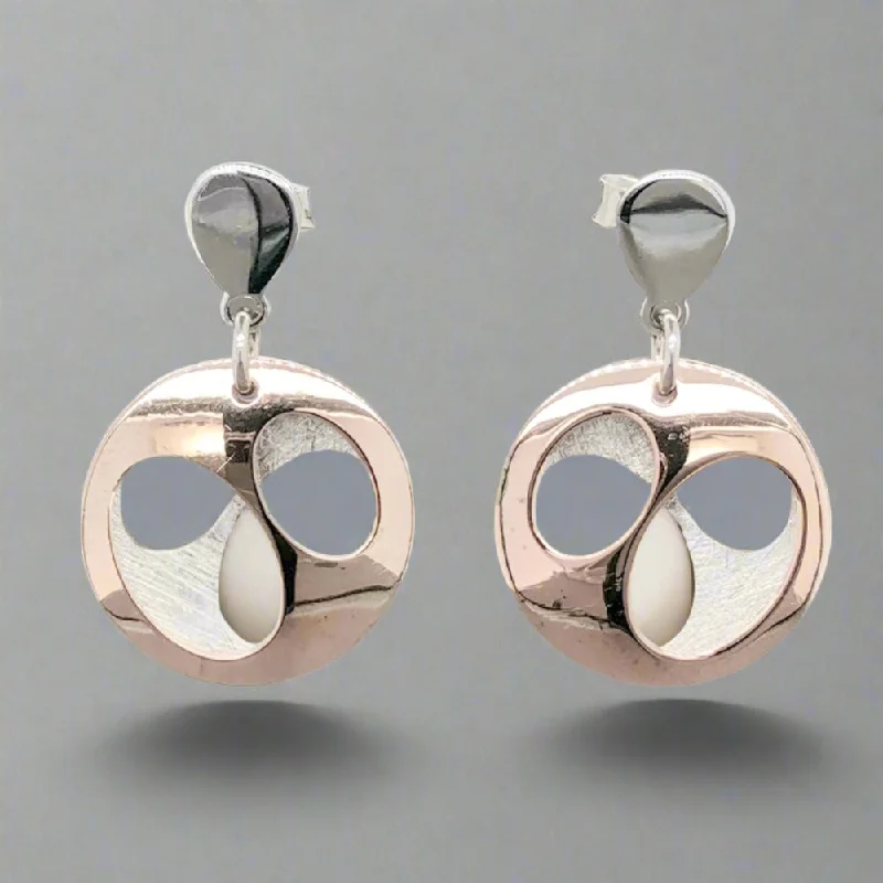 SS RGP Pierced Oval Drop Earrings