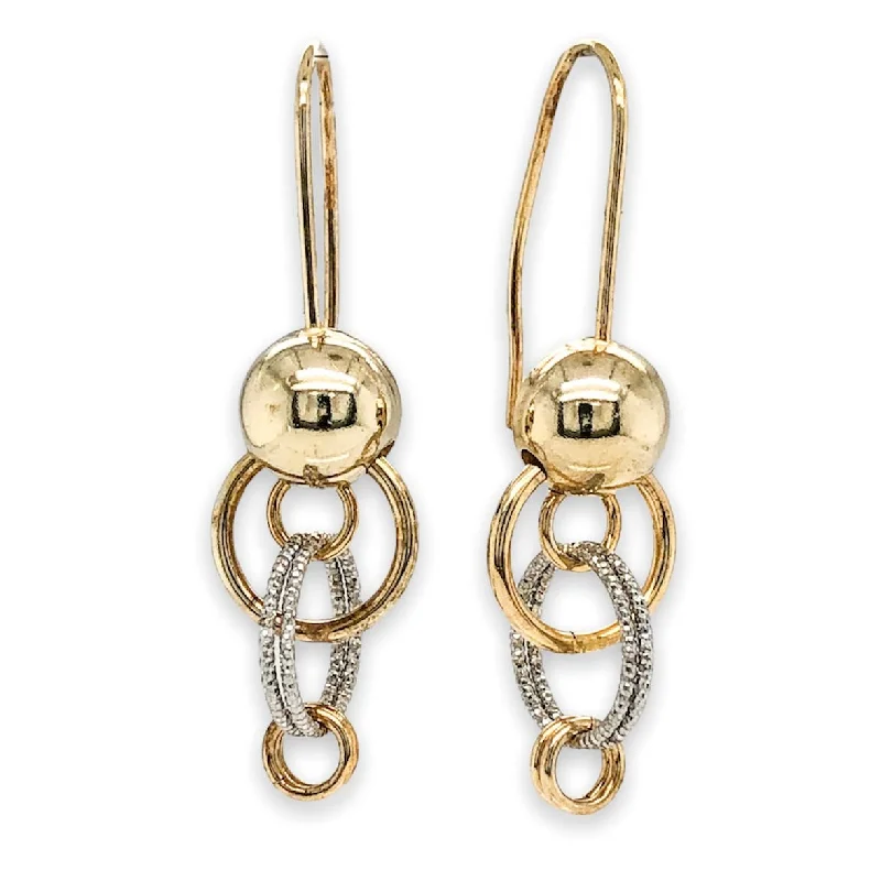 YGP “Colleen” Dia Cut Circle Drop Earrings