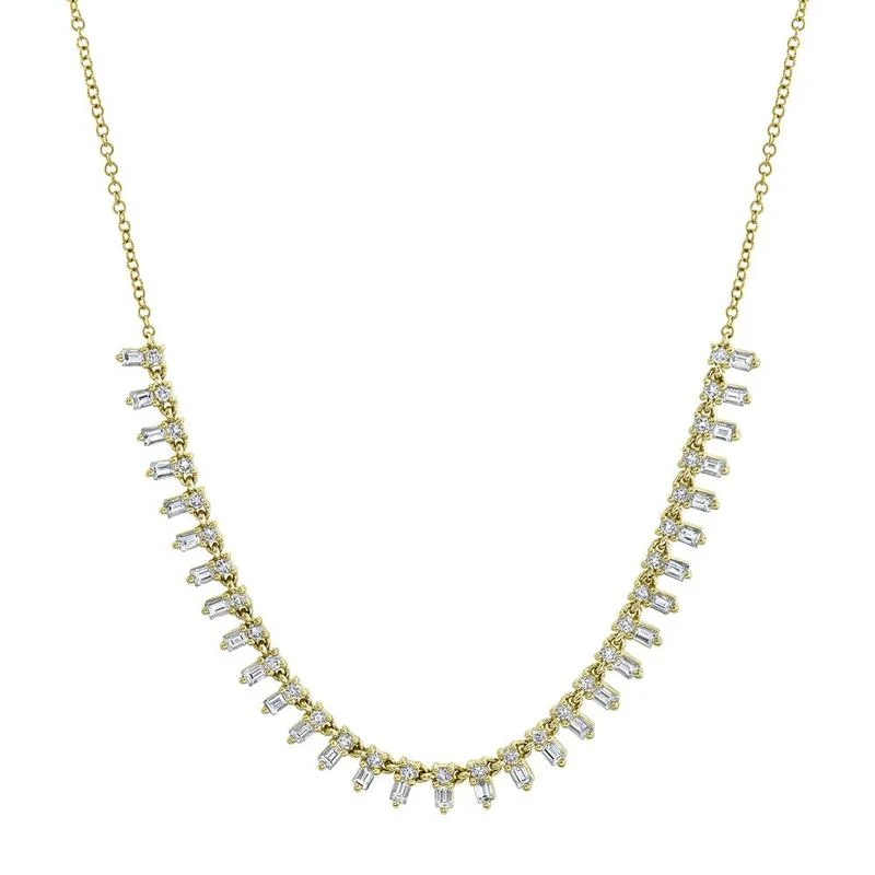 Diamond Baguette Necklace