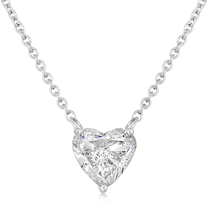 1.29 Carat Heart Diamond Solitaire Pendant