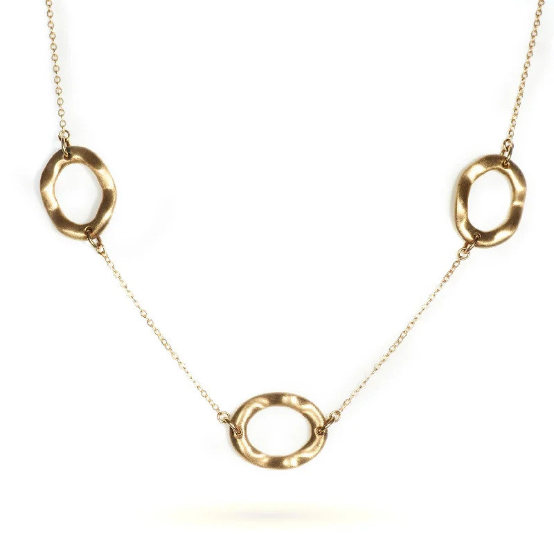 14k Yellow Gold Satin Fashion Necklace