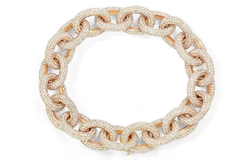 26.75 ctw Pavè Diamond Link Bracelet