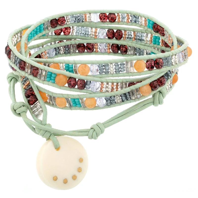 Multicolor Tapestry 4x Wrap Bracelet