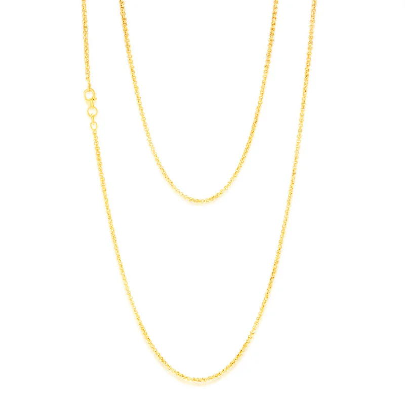 9ct Yellow Gold Fancy 60cm Chain