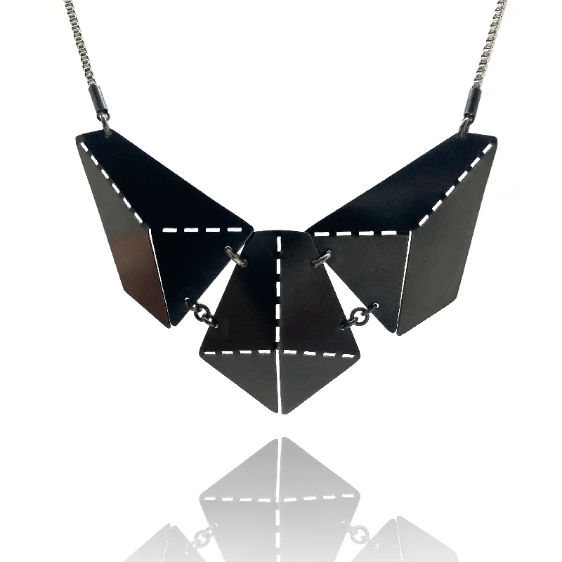 Black Origami Necklace