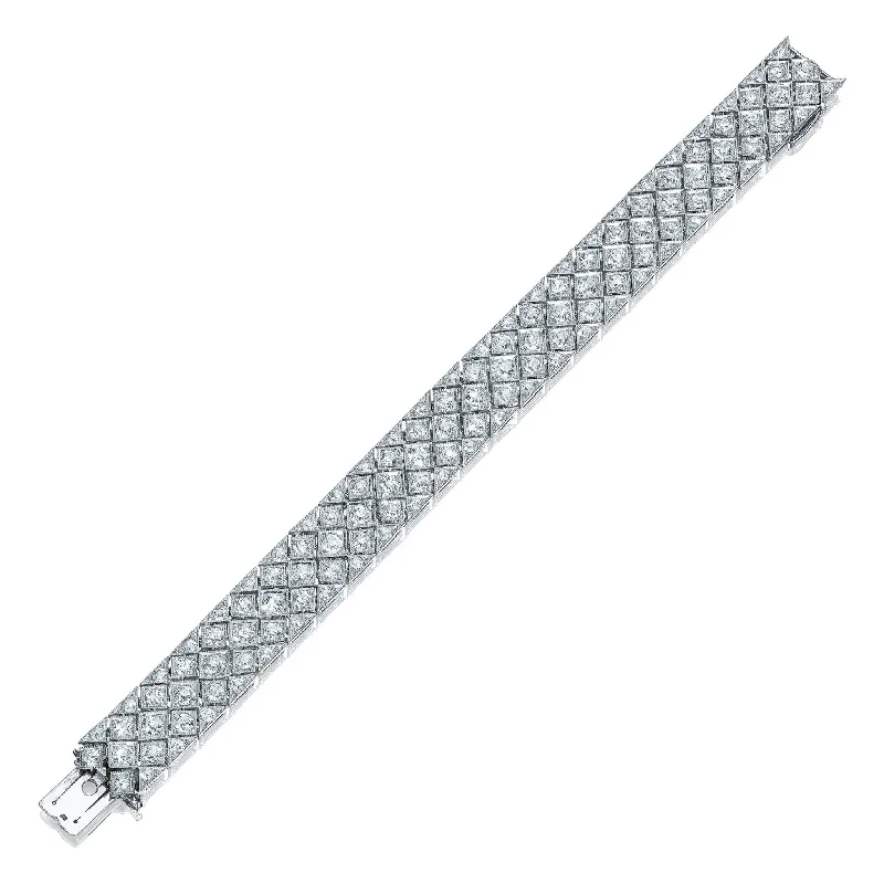 Cartier Paris Edwardian Platinum Diamond Bracelet